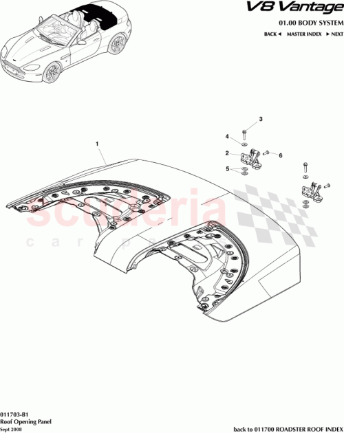 Part Diagram for Aston Martin 6G33L9848509AA