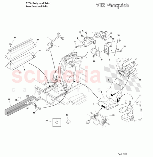 Part Diagram for Aston Martin 1R12-741621-AD