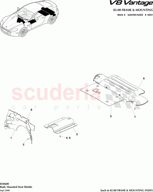 Part Diagram for Aston Martin 6G33-017A16-BB