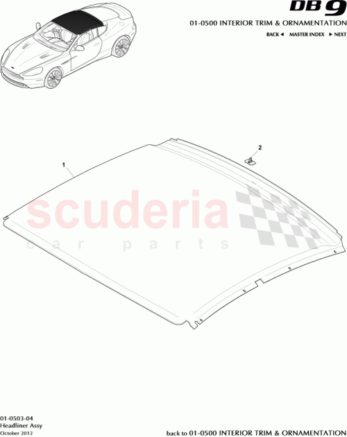 Part Diagram for Aston Martin CG43-51916-BBW