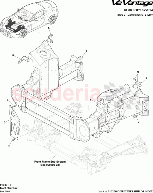 Part Diagram for Aston Martin 9G33-CSA01-AA