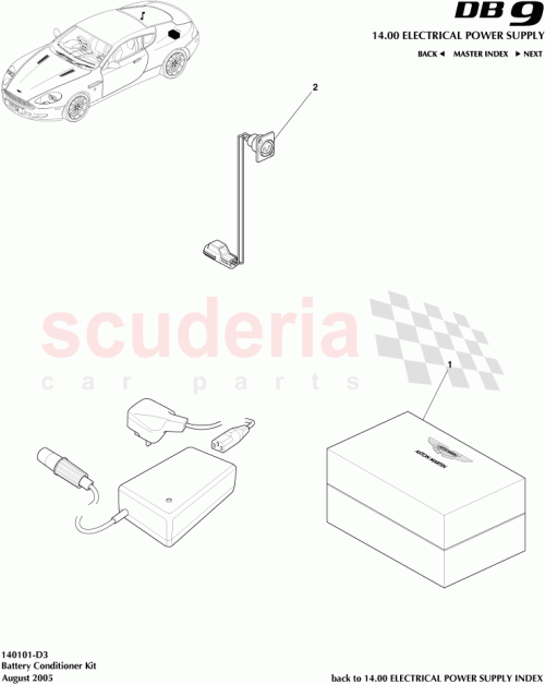 Part Diagram for Aston Martin 698894