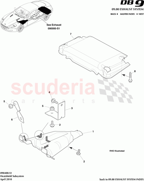 Part Diagram for Aston Martin CG43-5290-AB