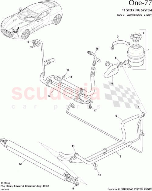 Part Diagram for Aston Martin 12023-03-8740-AA