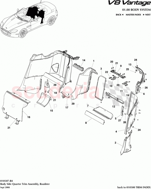 Part Diagram for Aston Martin 6G33L045C63ACW