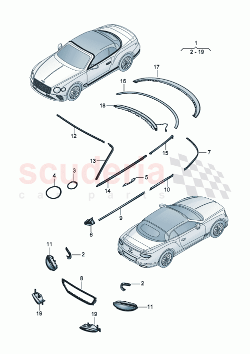Part Diagram for Bentley 3SD827556C