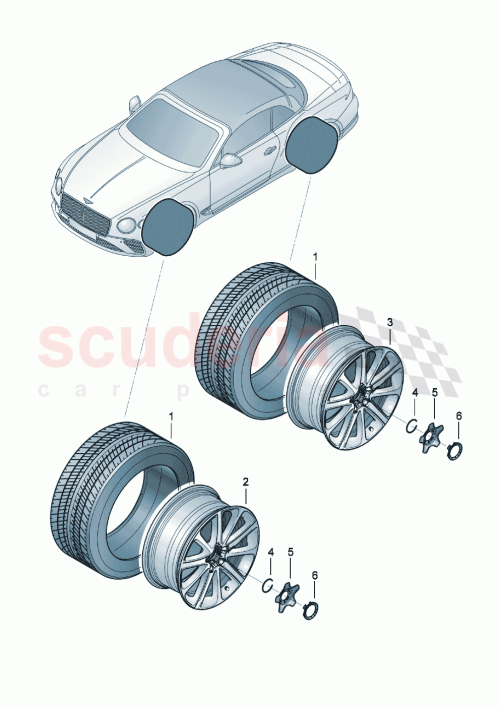 Part Diagram for Bentley 3SA601025J