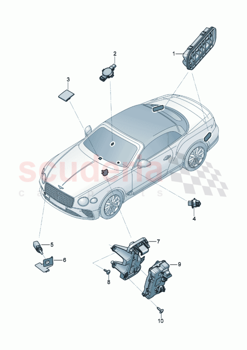 Part Diagram for Bentley 81A955547B