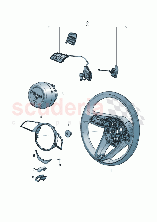 Part Diagram for Bentley 3SD419089AQ