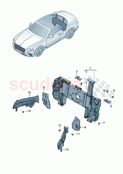 Part Diagram for Bentley 3SD880077L