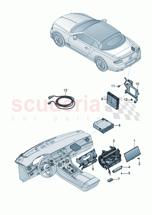 Part Diagram for Bentley 3SA907442