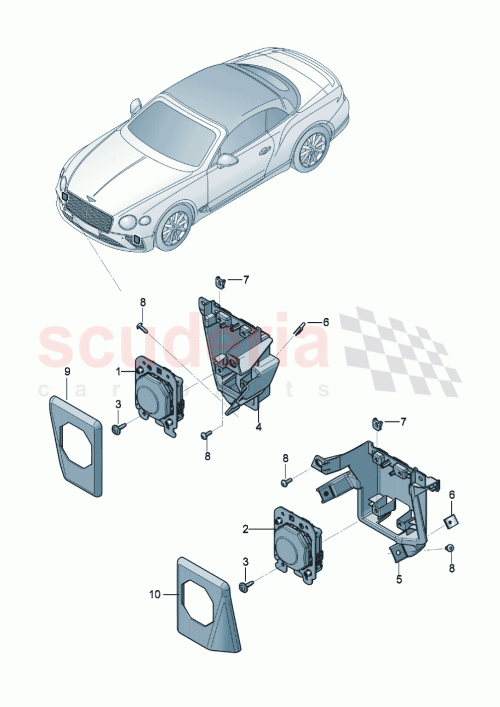 Part Diagram for Bentley 3SD907561A