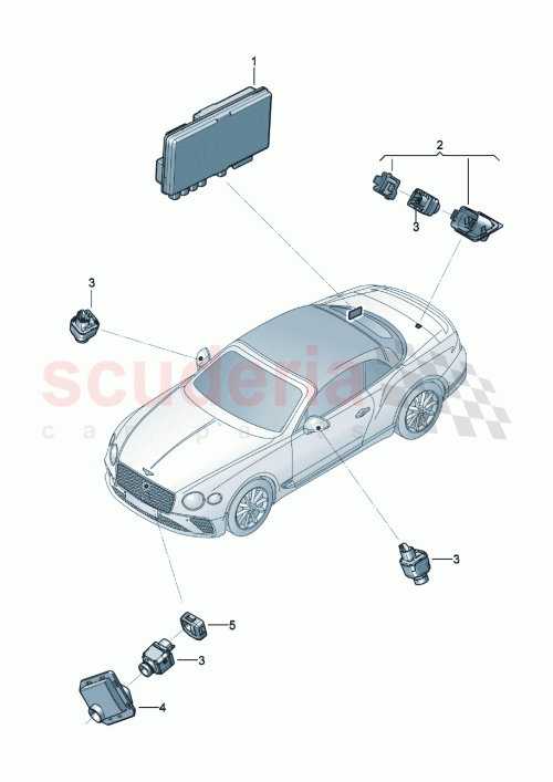 Part Diagram for Bentley 3SD807045E
