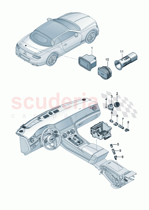 Part Diagram for Bentley 3SD858253B