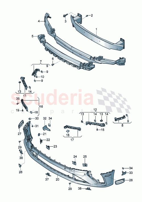 Part Diagram for Bentley 3SD807464