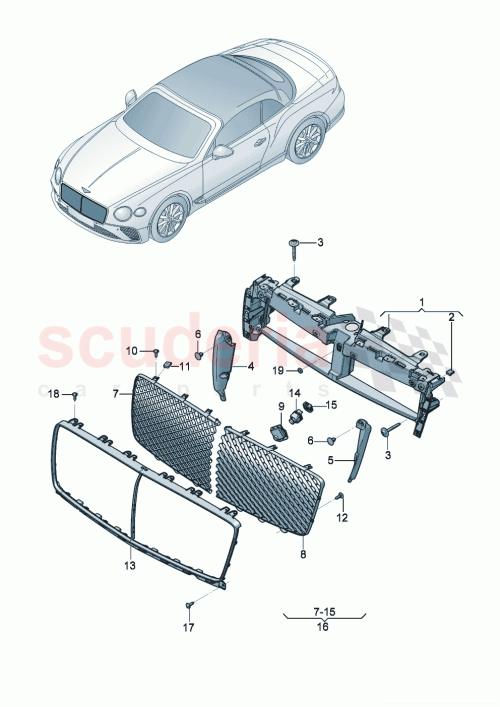 Part Diagram for Bentley 3SD853667E