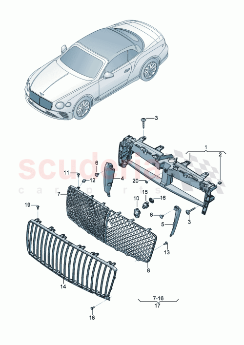 Part Diagram for Bentley 3SD853597AQ