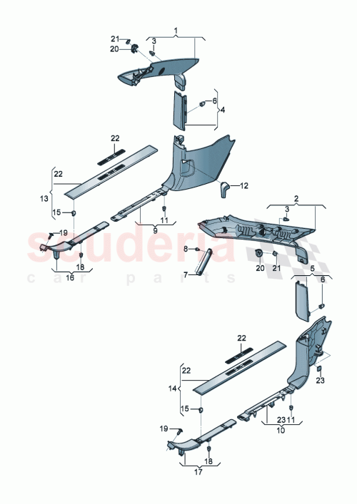 Part Diagram for Bentley 3SD862431L