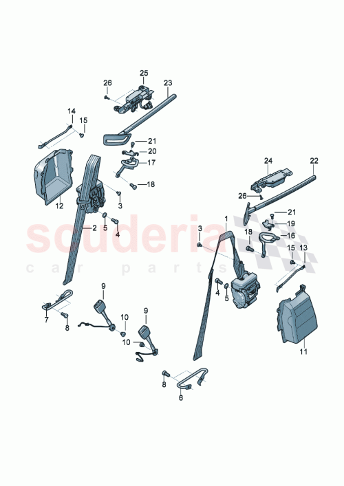 Part Diagram for Bentley 3SD857826B