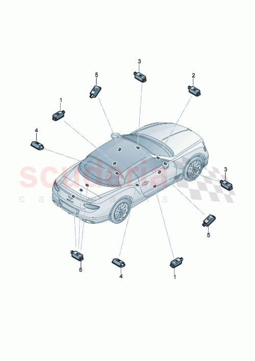 Part Diagram for Bentley 3SD947415D