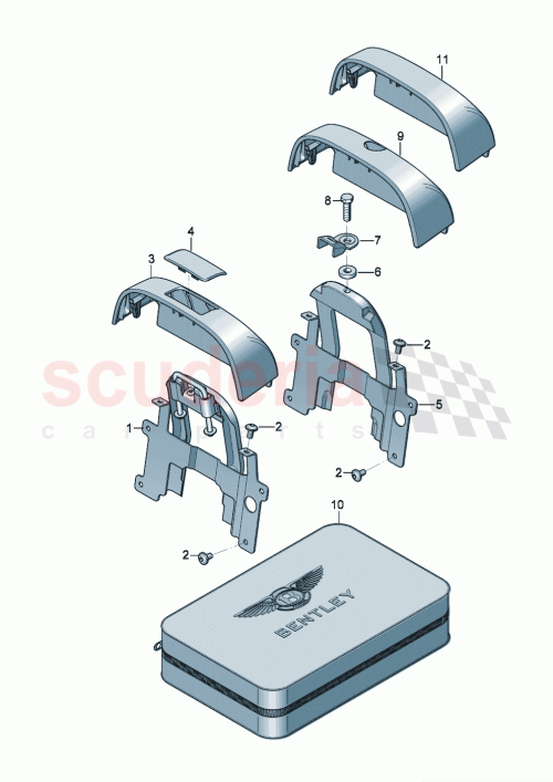 Part Diagram for Bentley 3SD 885 585 E