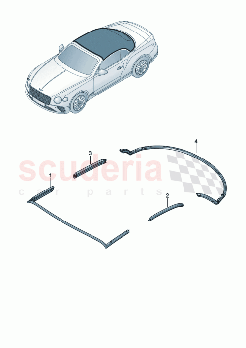 Part Diagram for Bentley 3SD845429