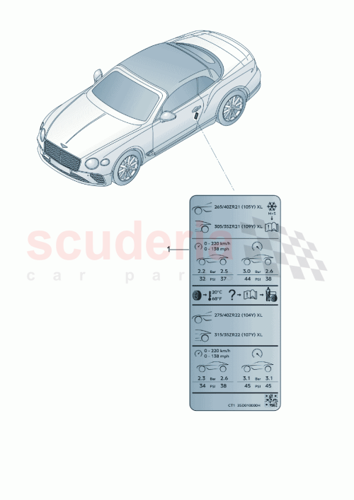 Part Diagram for Bentley 3SD010000CA