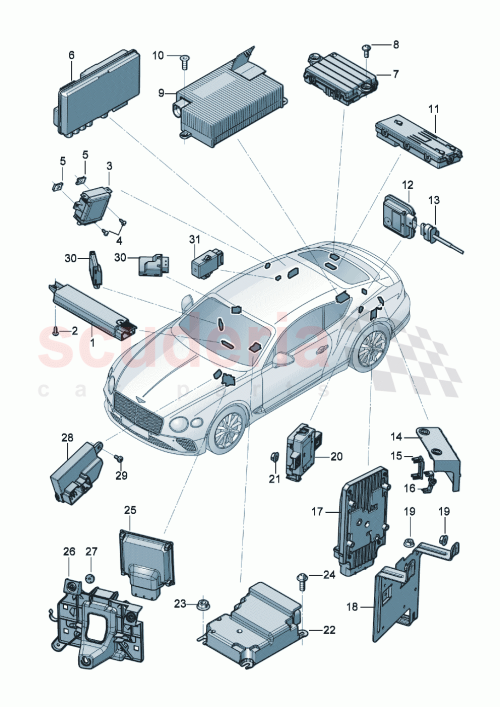 Part Diagram for Bentley 992907479S