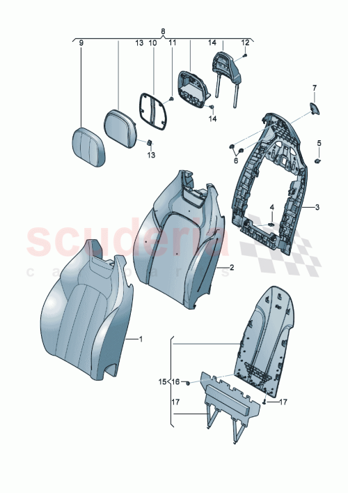 Part Diagram for Bentley 3SD881554J