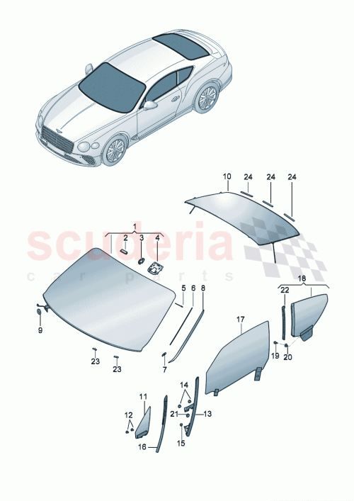 Part Diagram for Bentley 3SD837405F