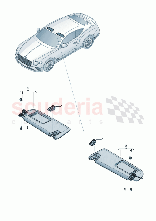 Part Diagram for Bentley 3SA 857 552 E