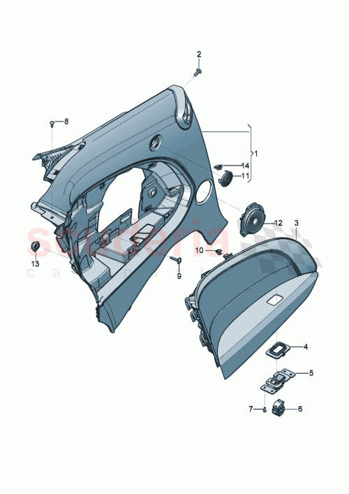 Part Diagram for Bentley 3SD868599