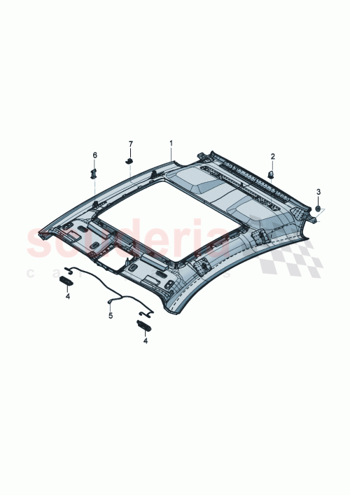 Part Diagram for Bentley 3SD 867 501 BK
