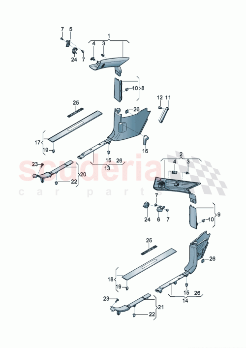 Part Diagram for Bentley 3SD868661