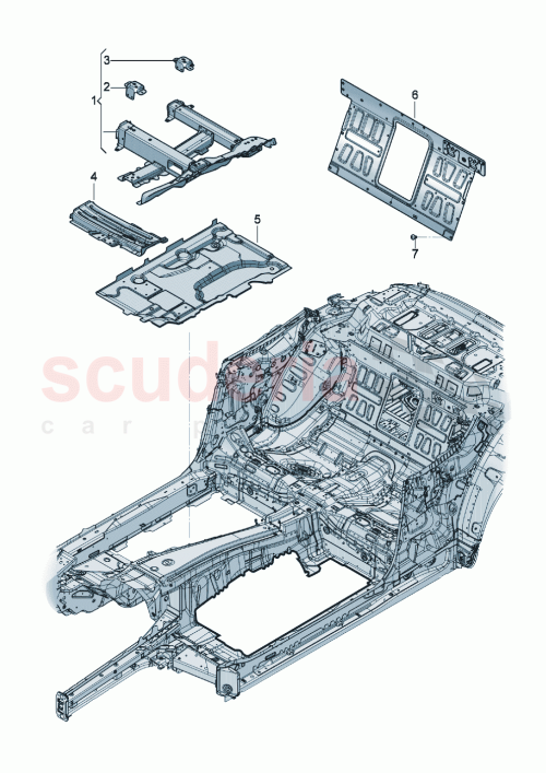 Part Diagram for Bentley 3SD802355B
