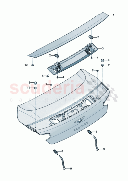 Part Diagram for Bentley 4G8827079E