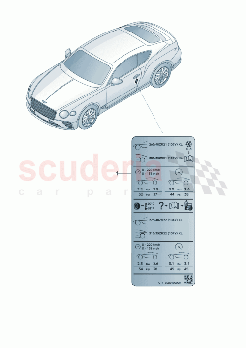 Part Diagram for Bentley 3SD010000EP