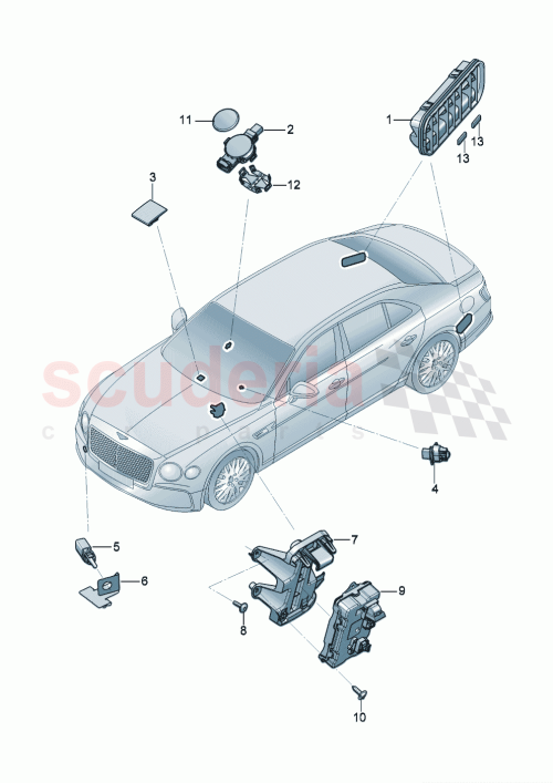 Part Diagram for Bentley 3SE819181B