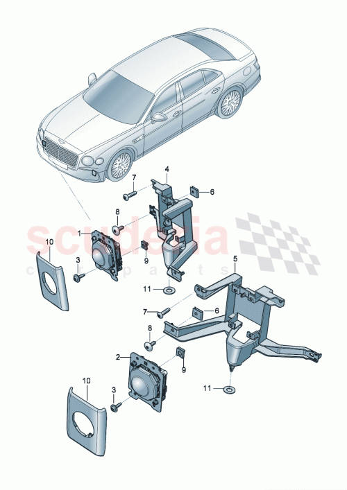 Part Diagram for Bentley 3SE907561C