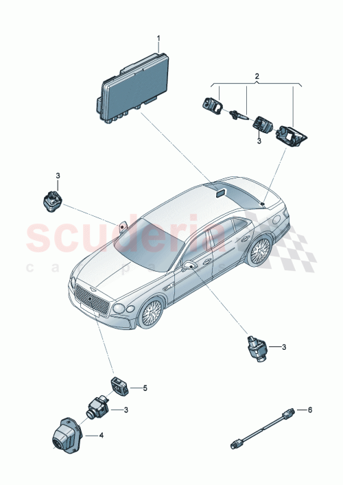 Part Diagram for Bentley 3SE807045E