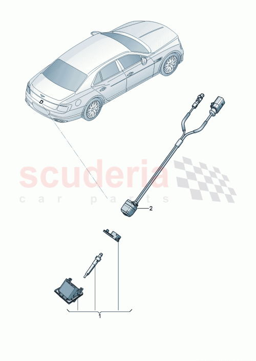 Part Diagram for Bentley 3SE807045D