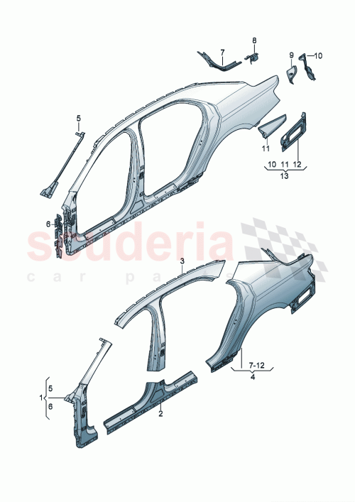 Part Diagram for Bentley 3SE898621A