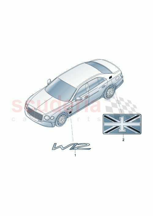 Part Diagram for Bentley 3SE853675A