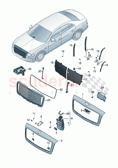 Part Diagram for Bentley 3SE853667A