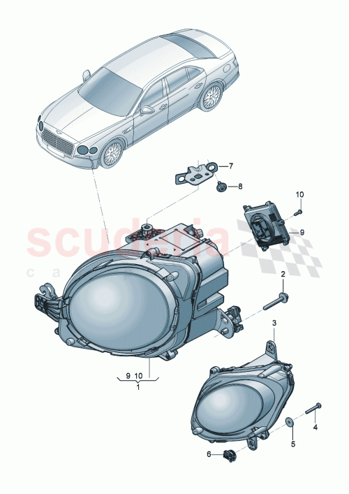 Part Diagram for Bentley 3SE953042D