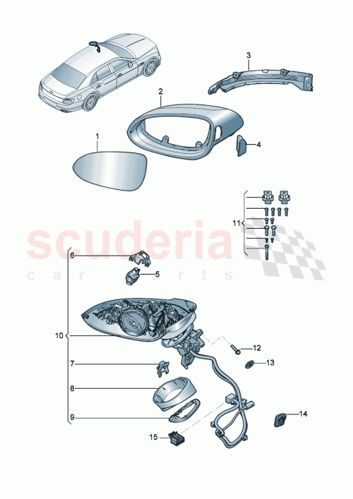 Part Diagram for Bentley 3SE 857 217 D
