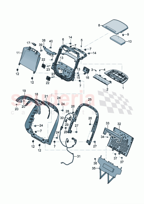 Part Diagram for Bentley 3SE861167C