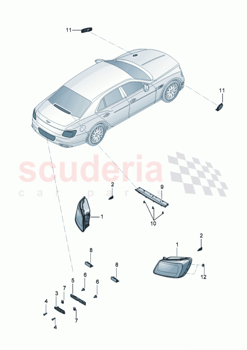 Part Diagram for Bentley 3SE945095BG