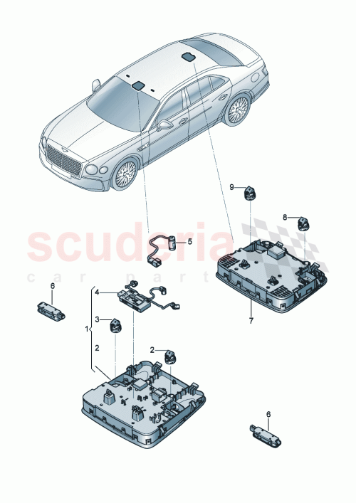 Part Diagram for Bentley 3SE959552F