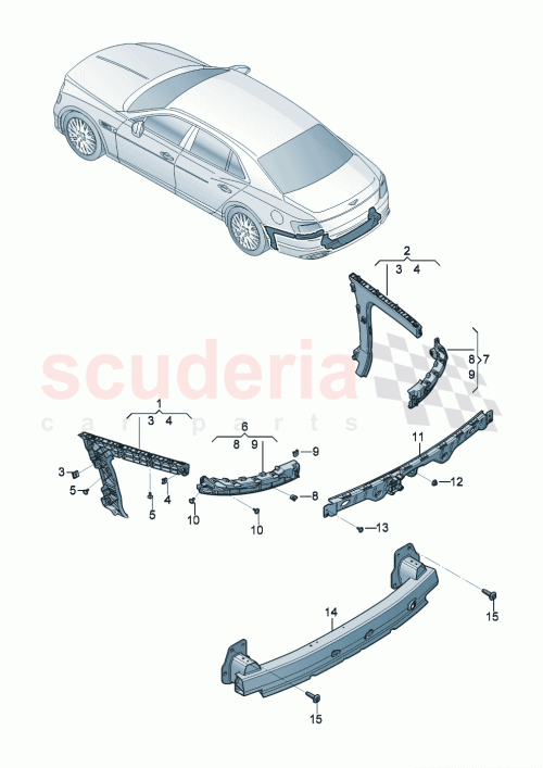 Part Diagram for Bentley 3SE807024A